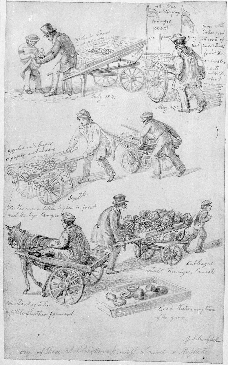 تجار الشارع ، لندن ، 1842 بواسطة جورج سنر شارب