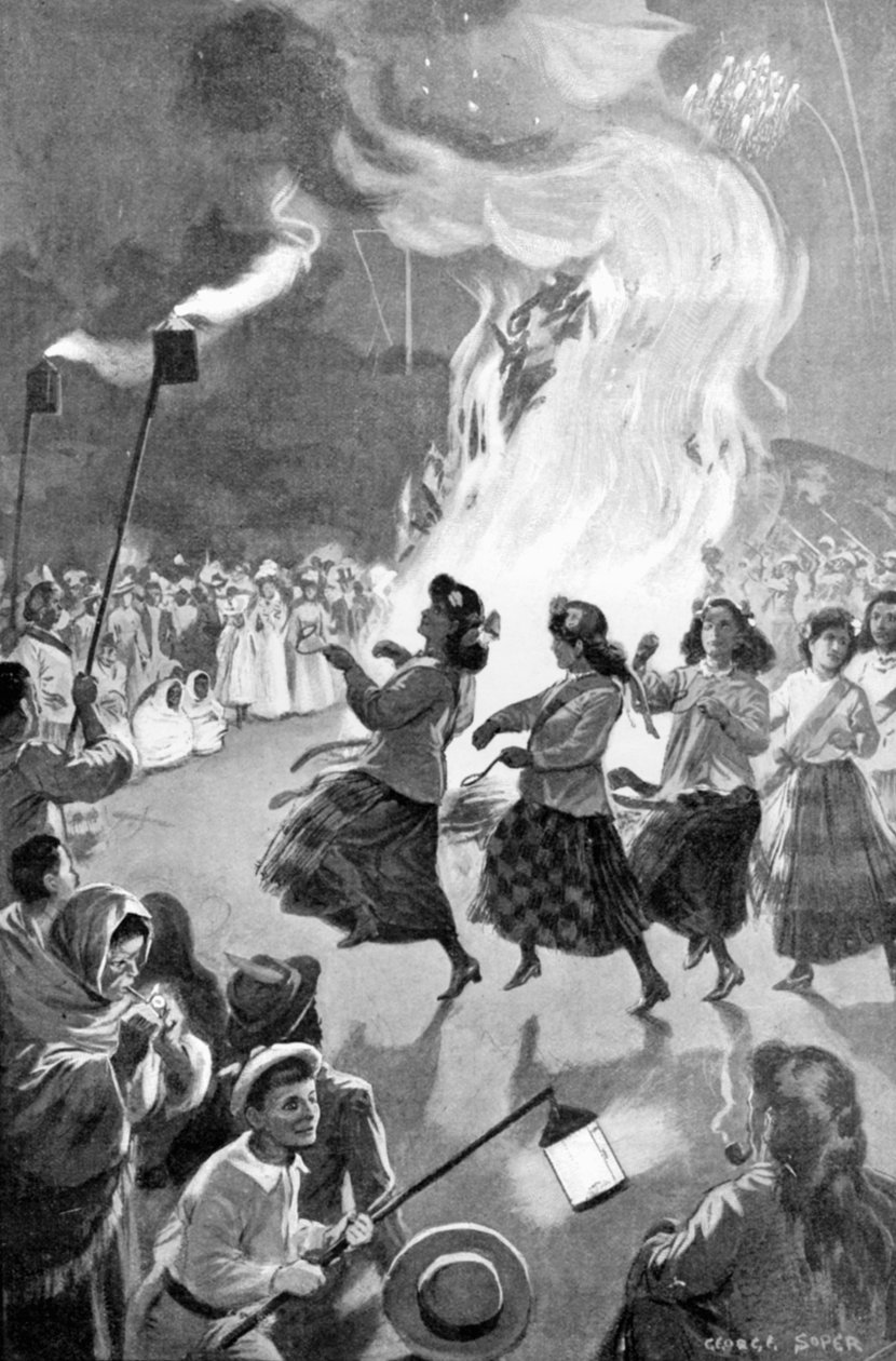 الاحتفال بيوم السلام في روتوروا ، نيوزيلندا ، رسم توضيحي من "الجرافيك" ، 19 يوليو 1902 بواسطة جورج صوبر