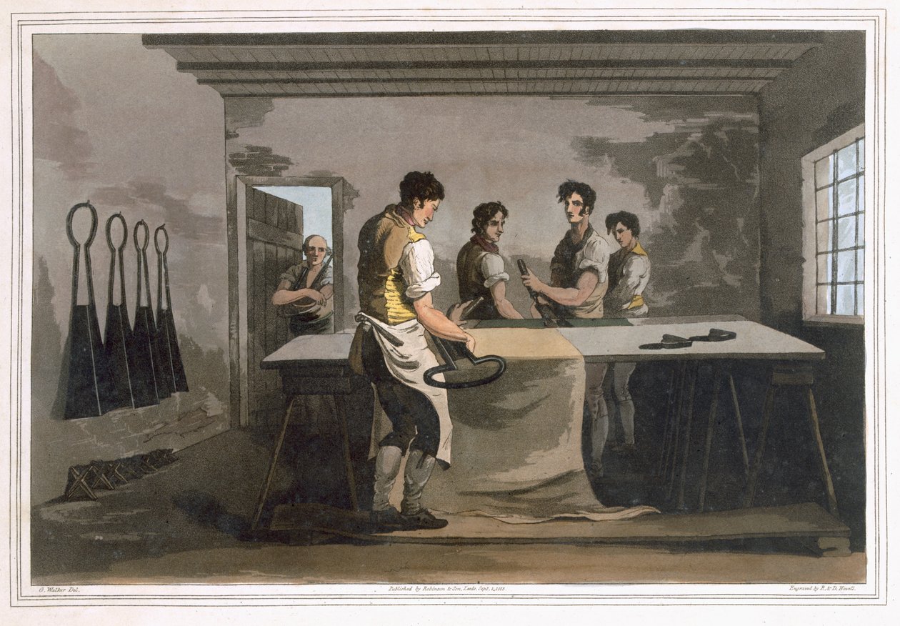 تسريحة من القماش ، من "زي يوركشاير" منقوش بواسطة روبرت هافيل (1769-1832) ، 1814 بواسطة جورج ووكر