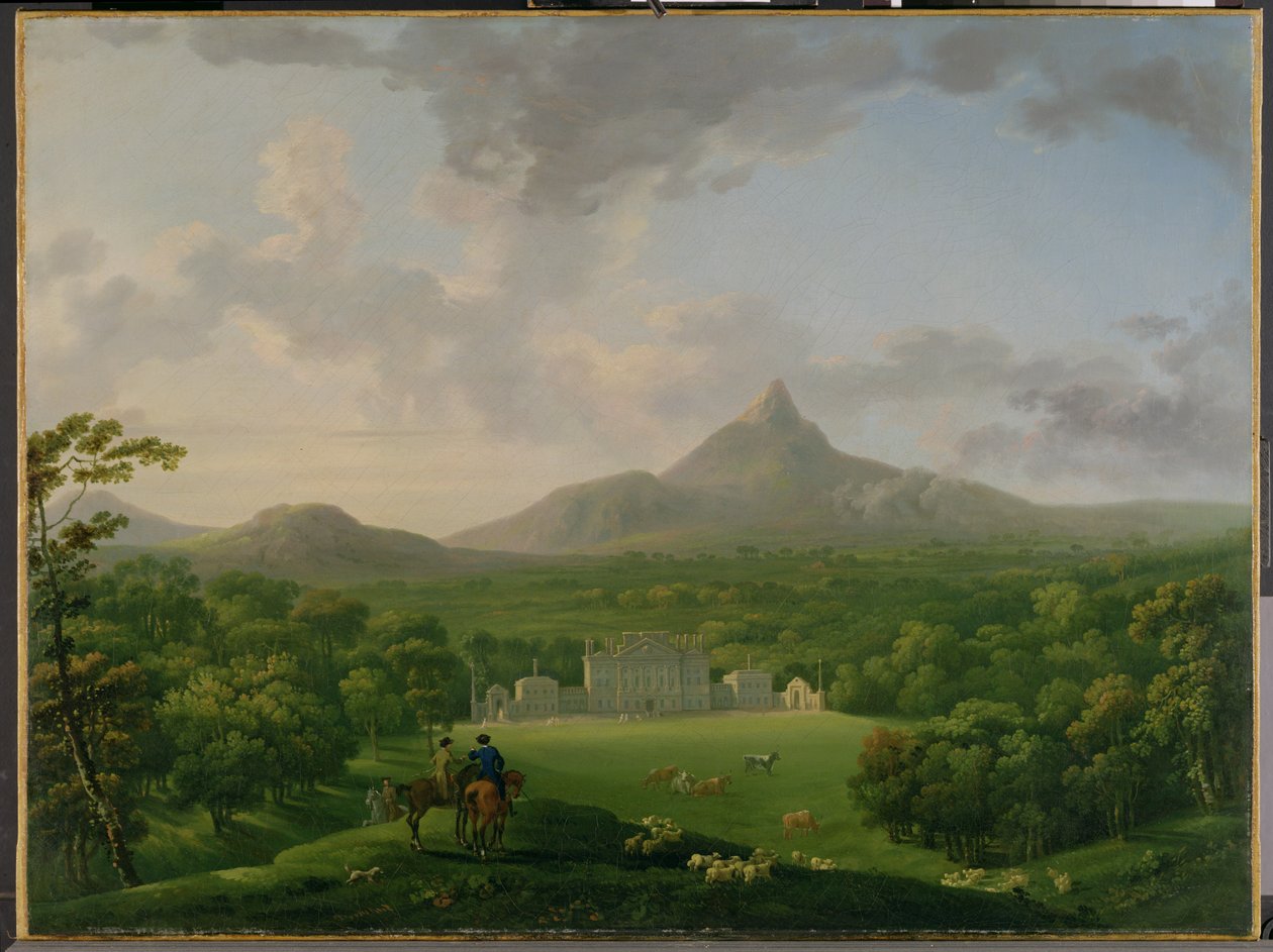 منظر لبورسكورت ، مقاطعة ويكلو ، c.1760-2 بواسطة جورج الأكبر باريت