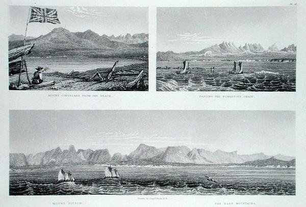 سلسلة ريتشاردسون ، من "سرد رحلة استكشافية ثانية إلى شواطئ البحر القطبي في السنوات 1825-27" بقلم السير جون فرانكلين (1786-1847) نقشها إدوارد فيندن (1791-1857) ونشر عام 1828 (نقش) بواسطة جورج (بعد) العودة