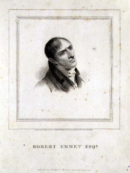 صورة روبرت إيميت إسق. (1778-1803) نقش بواسطة ج. هيث ، حانة. بواسطة جي روبنسون ، لندن بواسطة جورج (بعد) بيتري