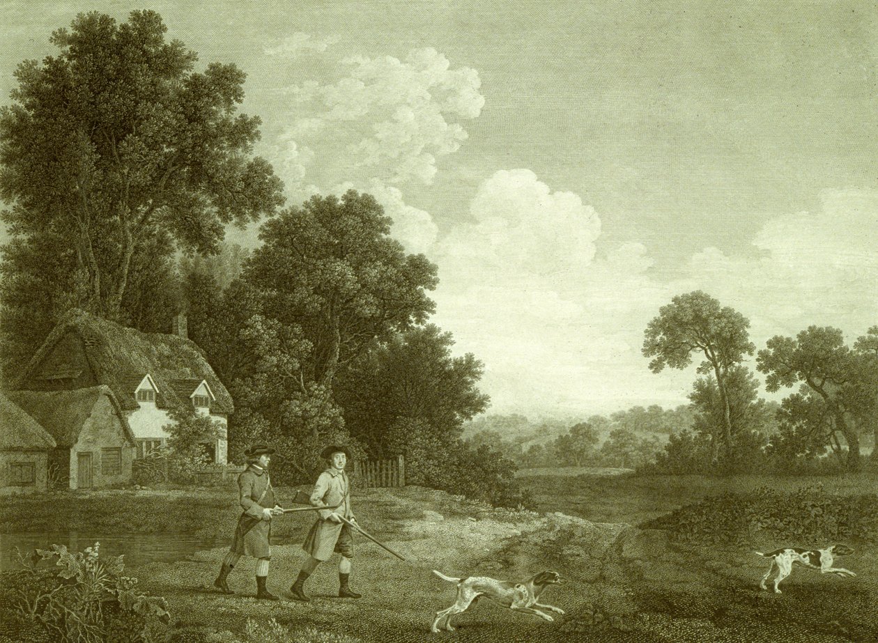 Two Gentlemen Going a Shooting, Plate 2 (engraving) بواسطة جورج (بعد) ستابس