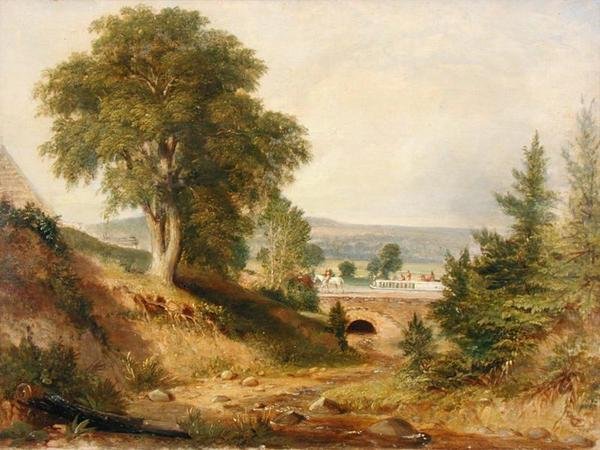 قناة عبور مجرى مائي ، حوالي 1840 - 1849 (زيت على قماش) بواسطة جورج (أتر) هارفي