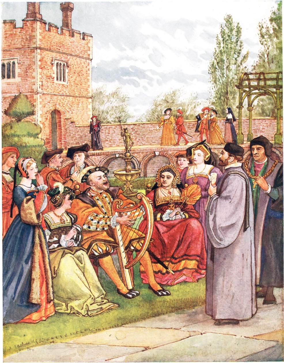 The Kings Ballad ، رسم توضيحي من كتاب أغنية مصورة ، 1910 بواسطة جورج ، إيرل التاسع من كارلايل هوارد