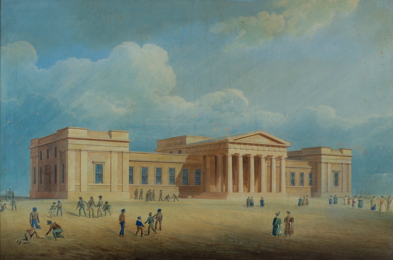 المدرسة الثانوية ، دندي ، حوالي عام 1832 (بقلم حبر وحبر) بواسطة جورج انجوس