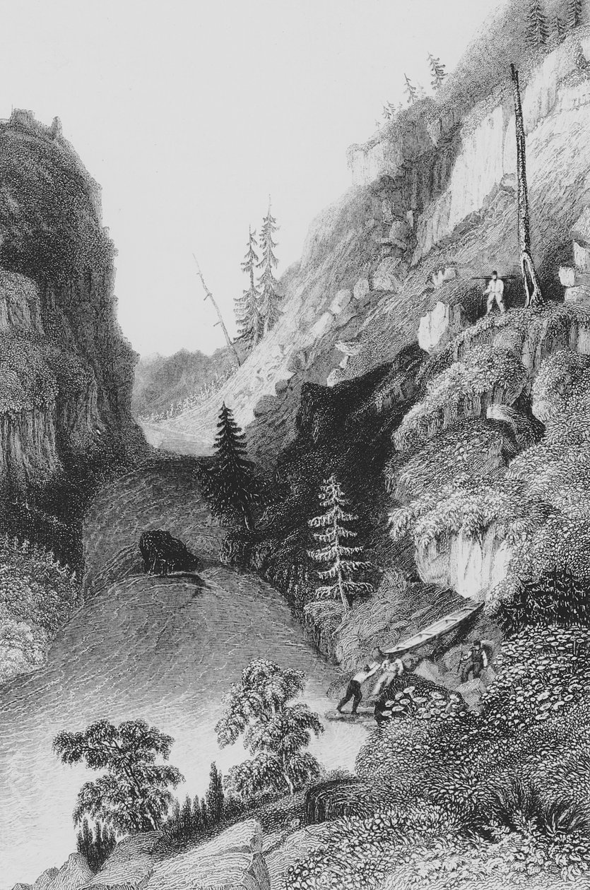 Portage in Hoarfrost River ، 1836 بواسطة جورج باك