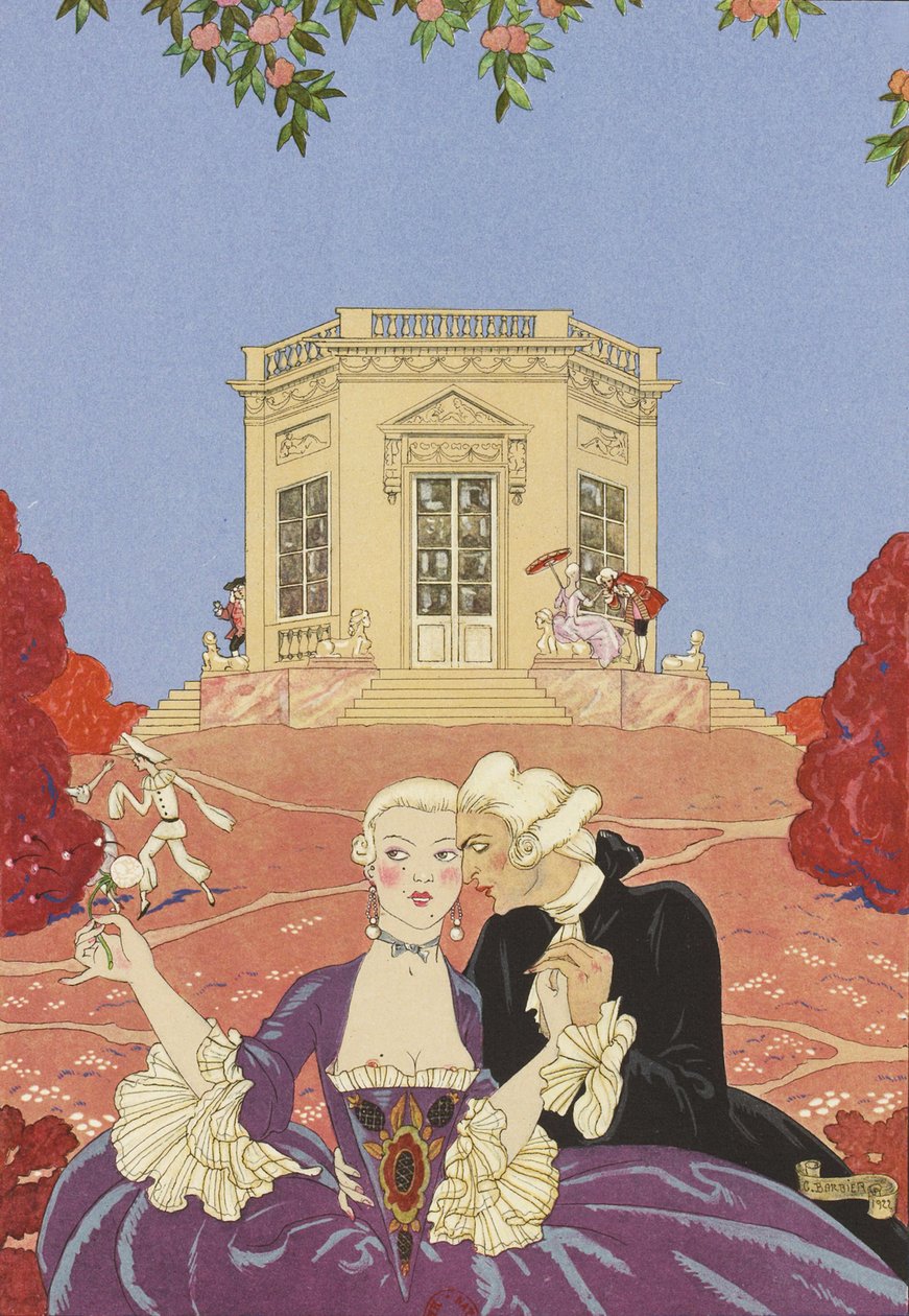 رسم توضيحي لـ Fêtes galantes بواسطة Paul Verlaine ، 1928. بواسطة جورج حلاق