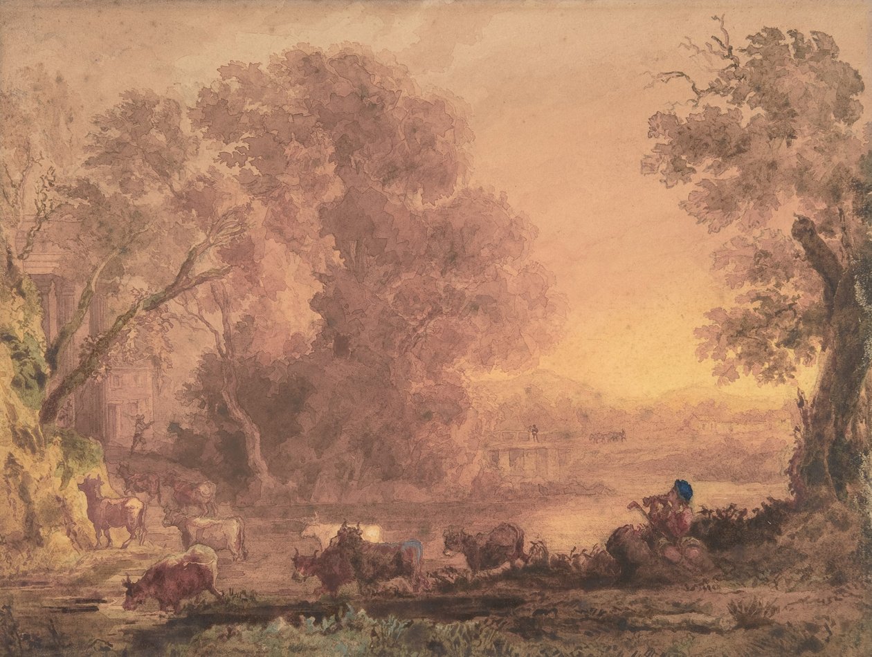 المناظر الطبيعية الأركادية ، 1820-42. بواسطة جورج باريت الاصغر