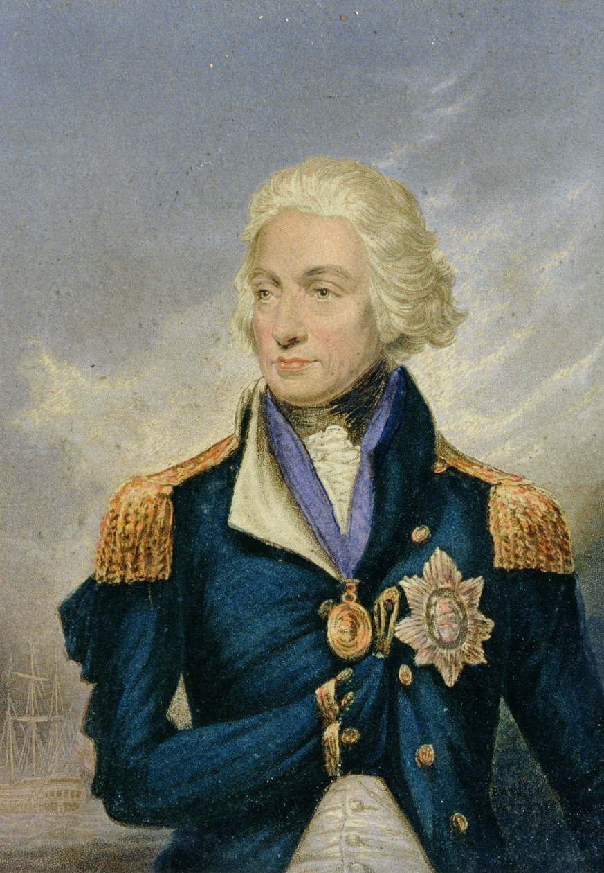 هوراشيو ، فيسكونت نيلسون (1758-1805) (طباعة ملونة) بواسطة جورج باكستر