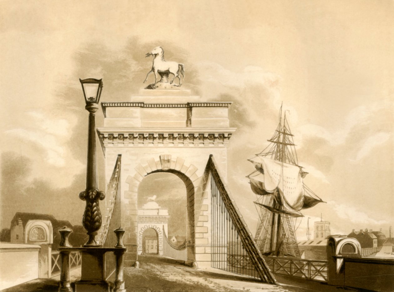 جسر نورفولك ، نيو شورهام ، 1835. بواسطة جورج باكستر