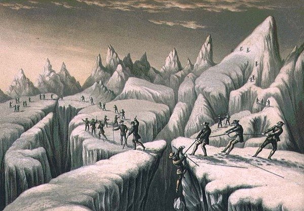 The Glacier du Tacconnay (طباعة) بواسطة جورج باكستر