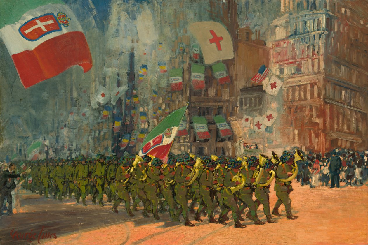 The Bersaglieri ، 1918. بواسطة جورج بنيامين لوكس