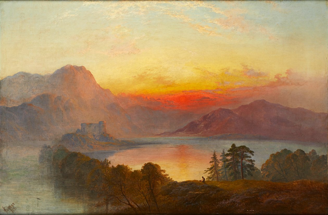 قلعة Dunstaffnage (زيت على قماش) بواسطة العصي جورج بلاك