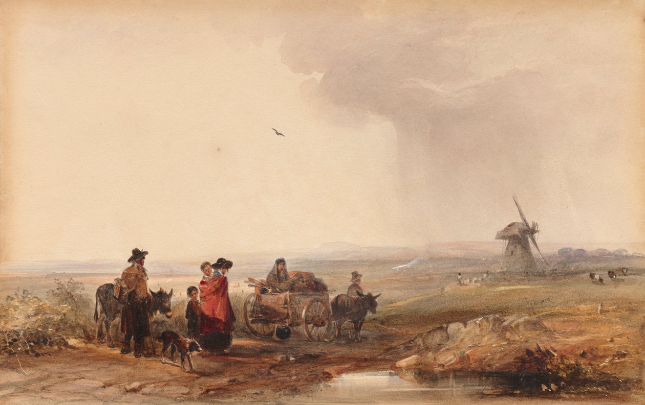 مخيم الغجر ، هولندا ، 1800s. بواسطة جورج بريانت كامبيون