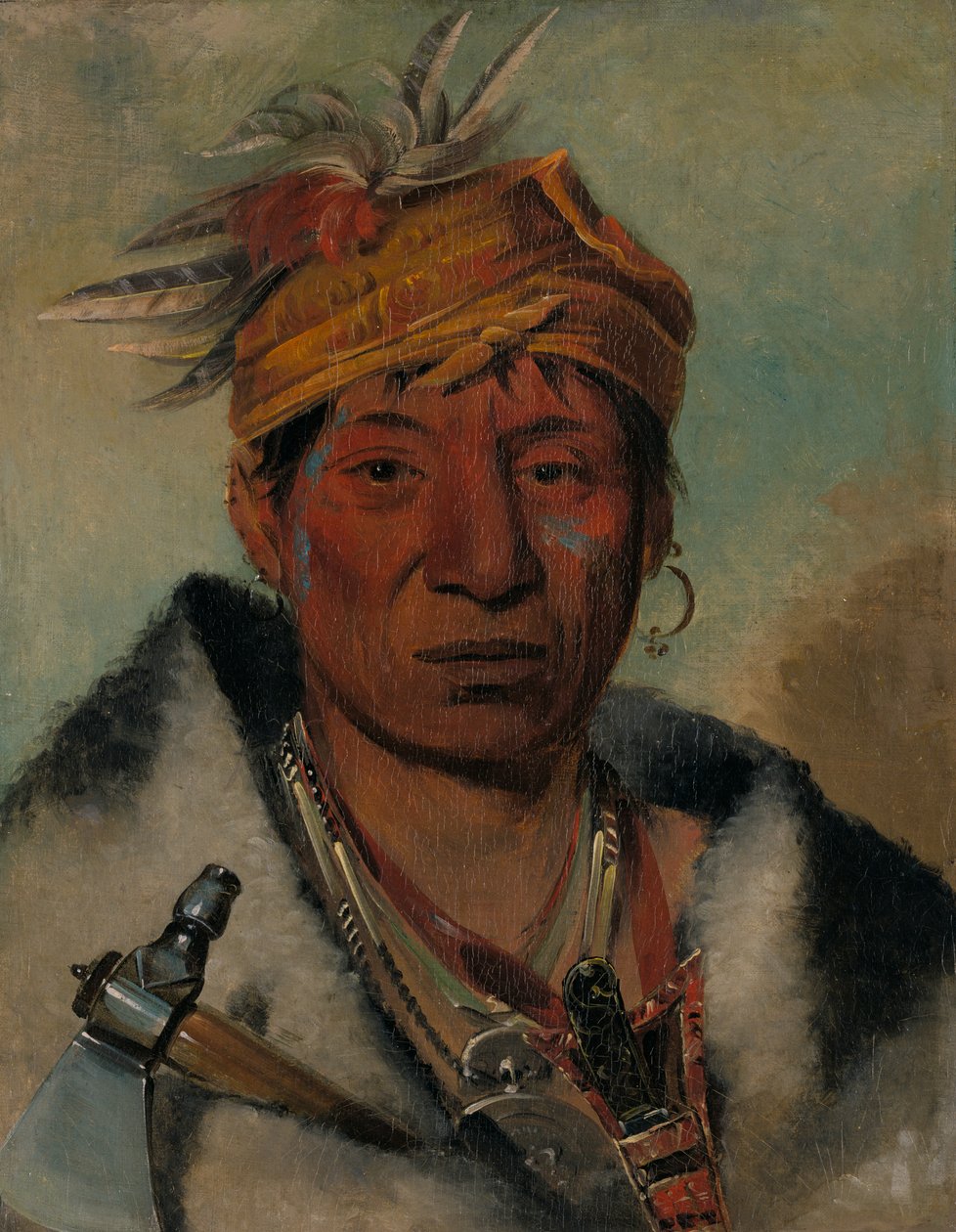 Ah-yaw-né-tak-oár-ron a Warrior1831. بواسطة جورج كاتلين
