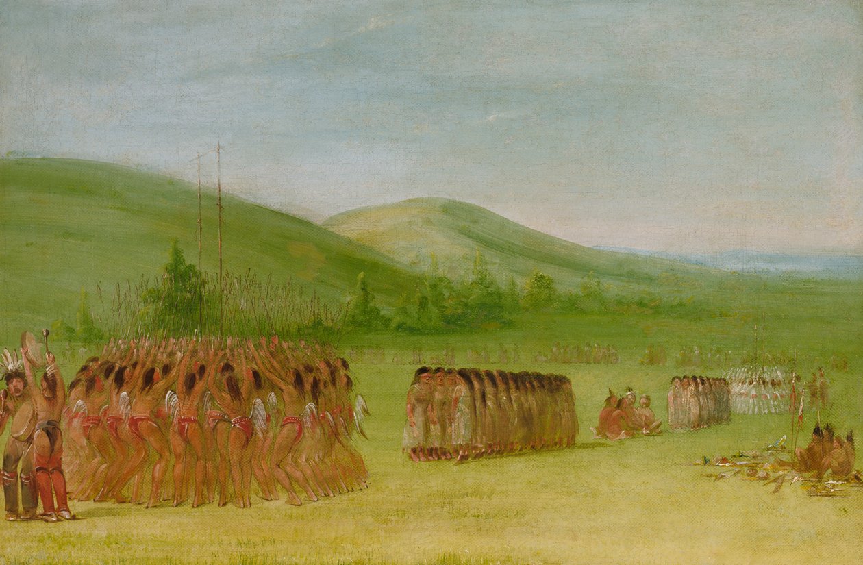 رقصة الكرة ، الشوكتو ، 1834-1835. بواسطة جورج كاتلين