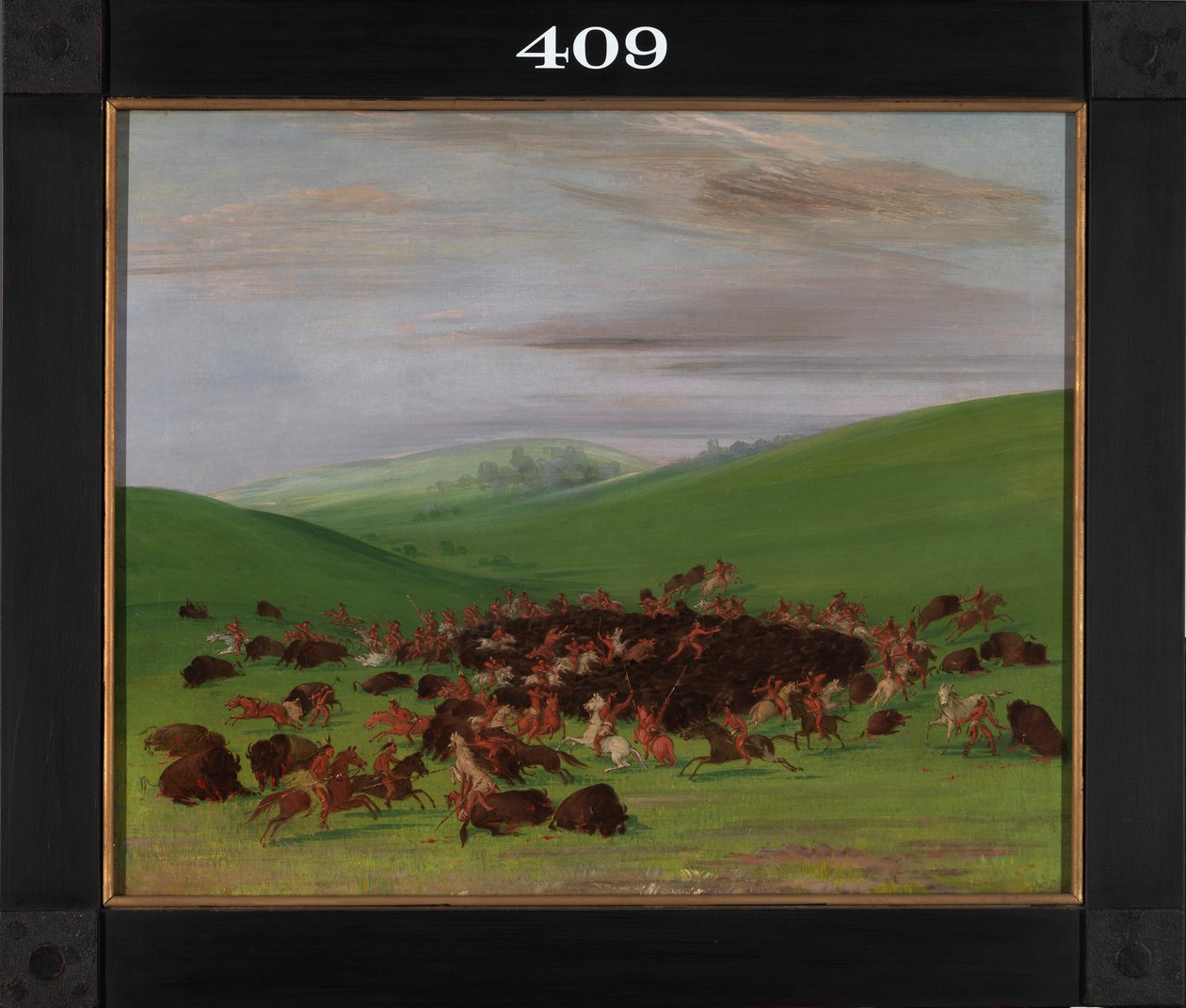 بوفالو تشيس ، محاط من Hidatsa ، 1832-1833. بواسطة جورج كاتلين