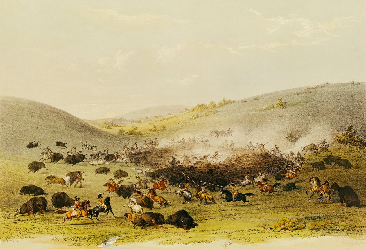 الجاموس هانت ، المحيطي ، c.1832 بواسطة جورج كاتلين