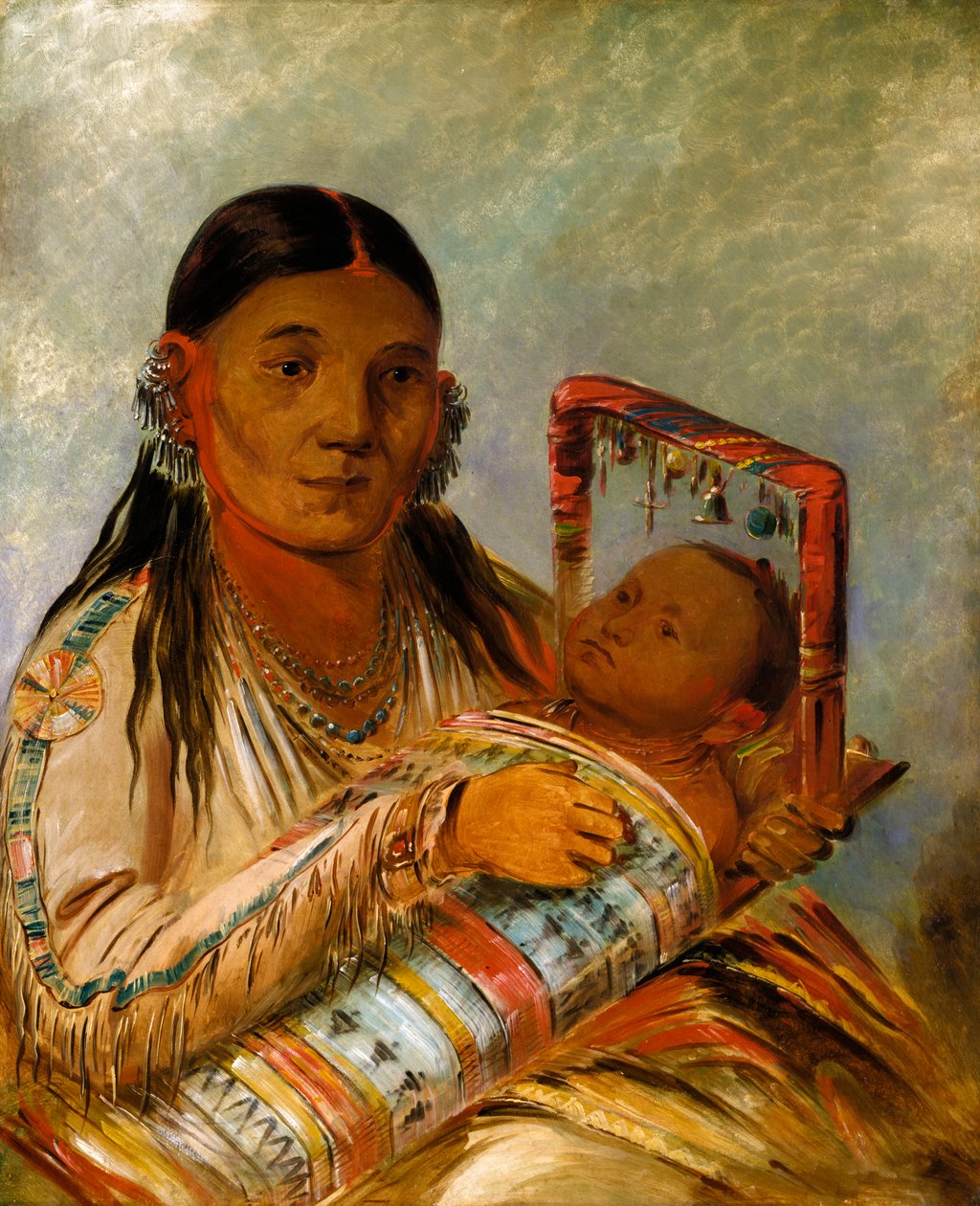 Chée-ah-ká-tchée ، زوجة ليس على الطريق ، 1835-1836. بواسطة جورج كاتلين