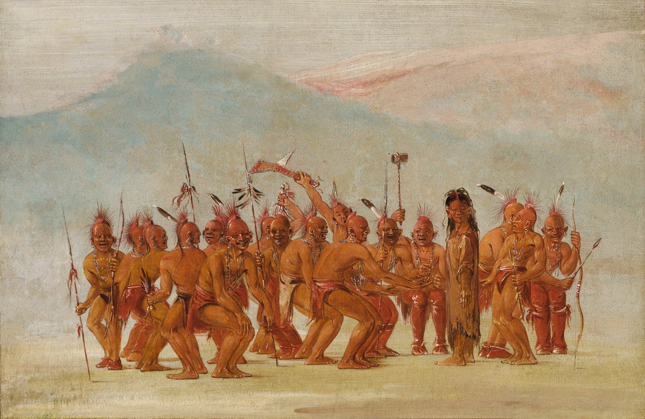 الرقص على البردش ، 1835-1837. بواسطة جورج كاتلين