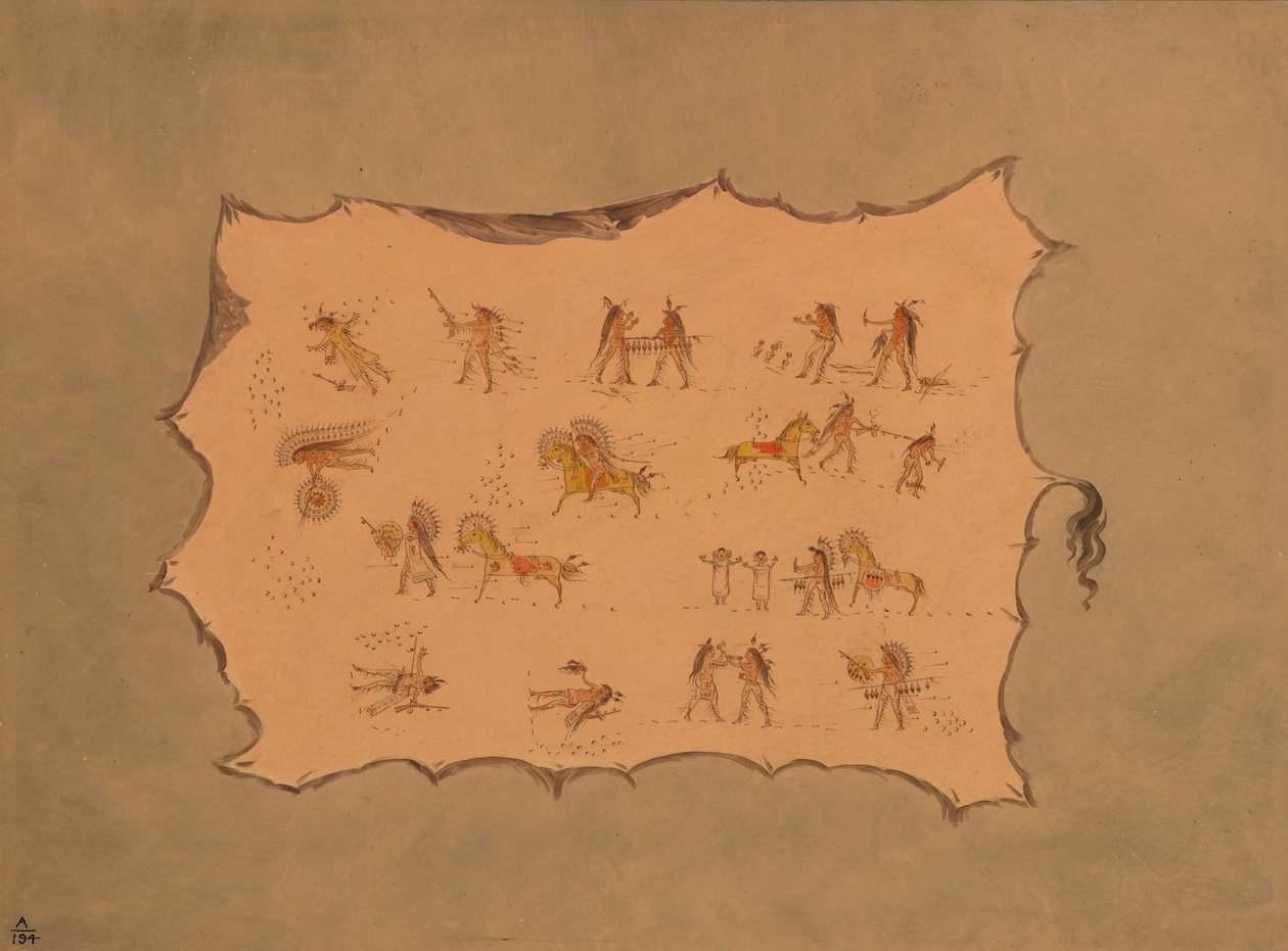 نسخة طبق الأصل من رداء Mah-to-toh-pa - Mandan ، 18611869. بواسطة جورج كاتلين