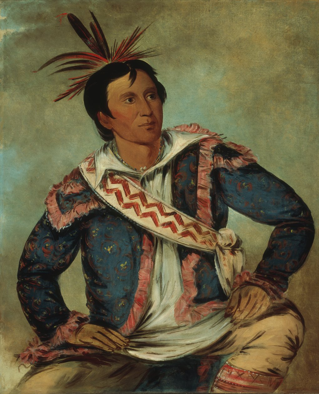 Há-tchoo-túc-knee ، Snapping Turtle ، نصف سلالة ، 1834. بواسطة جورج كاتلين