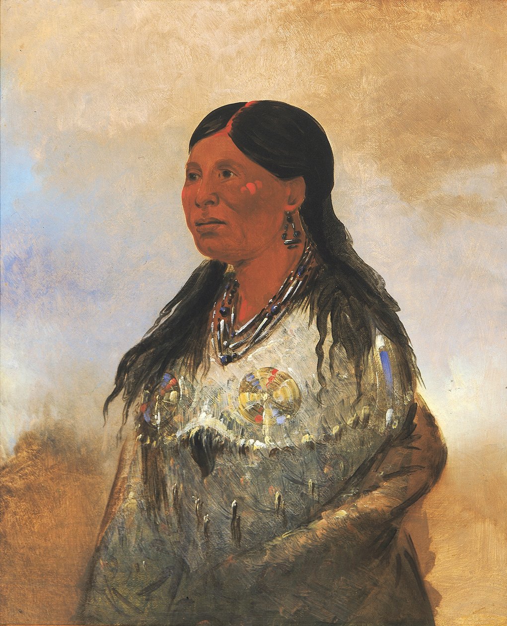 Hón-je-a-pút-o ، زوجة Bear-catcher ، ١٨٣٢. بواسطة جورج كاتلين