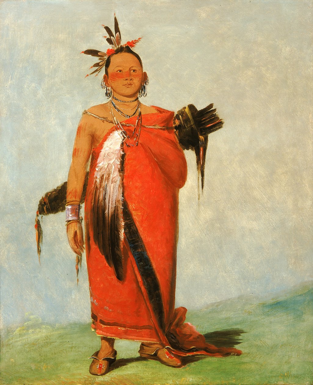 Hongs-káy-dee، Great Chief، Son of The Smoke1832. بواسطة جورج كاتلين