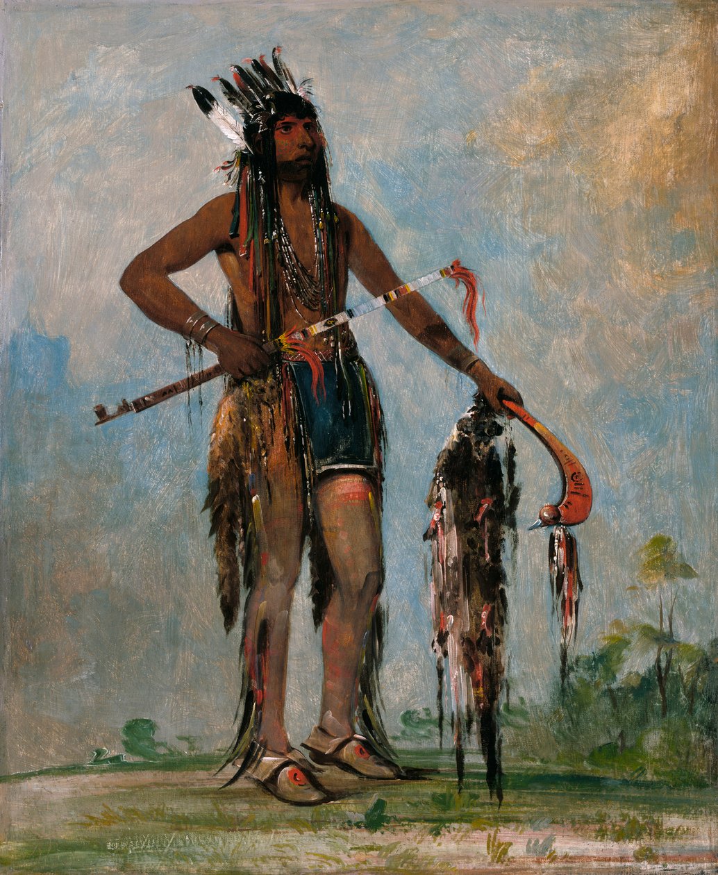 Ka-bés-hunk ، هو الذي يسافر في كل مكان ، محارب 1835. بواسطة جورج كاتلين
