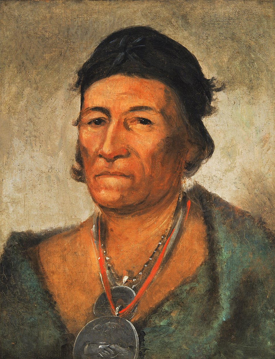 Ko-mán-i-kin ، الموجة الكبيرة ، رئيس قديم ومتميز ، 1831. بواسطة جورج كاتلين