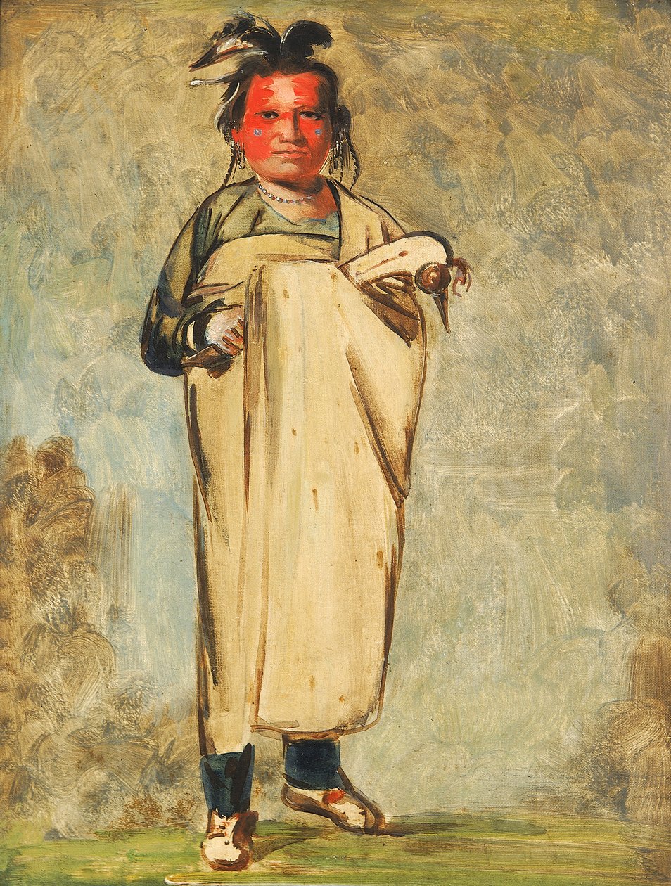 Káw-kaw-ne-chóo-a ، وشجاع 1828. بواسطة جورج كاتلين