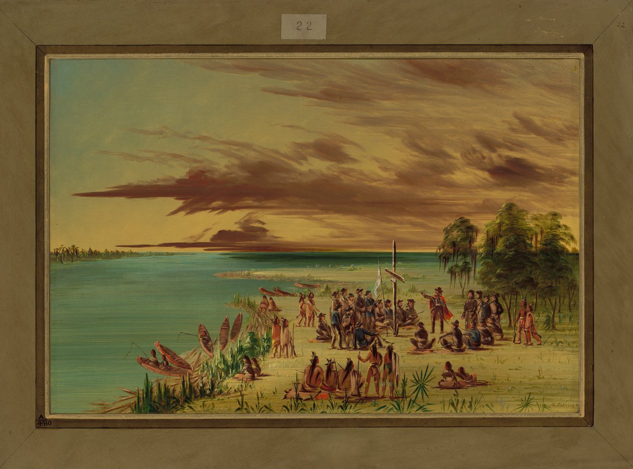 لا سال يدعي لويزيانا لفرنسا ، 9 أبريل 1682 ، 1847-1848 بواسطة جورج كاتلين