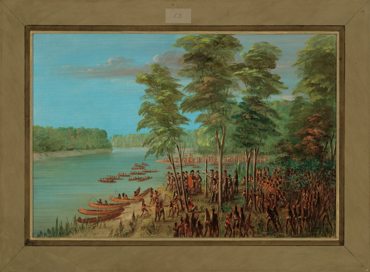 لا سال أخذ ملكية الأرض عند مصب أركنساس ، 10 مارس 1682 ، 1847-1848 بواسطة جورج كاتلين