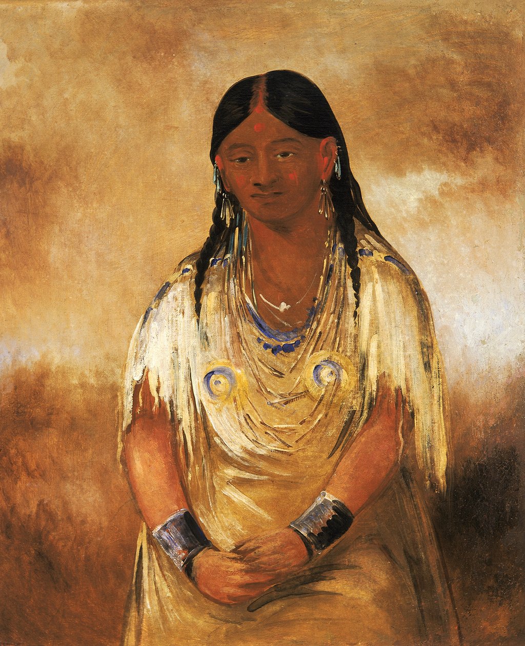 Mún-ne-o-ye ، امرأة ، ١٨٣٢. بواسطة جورج كاتلين