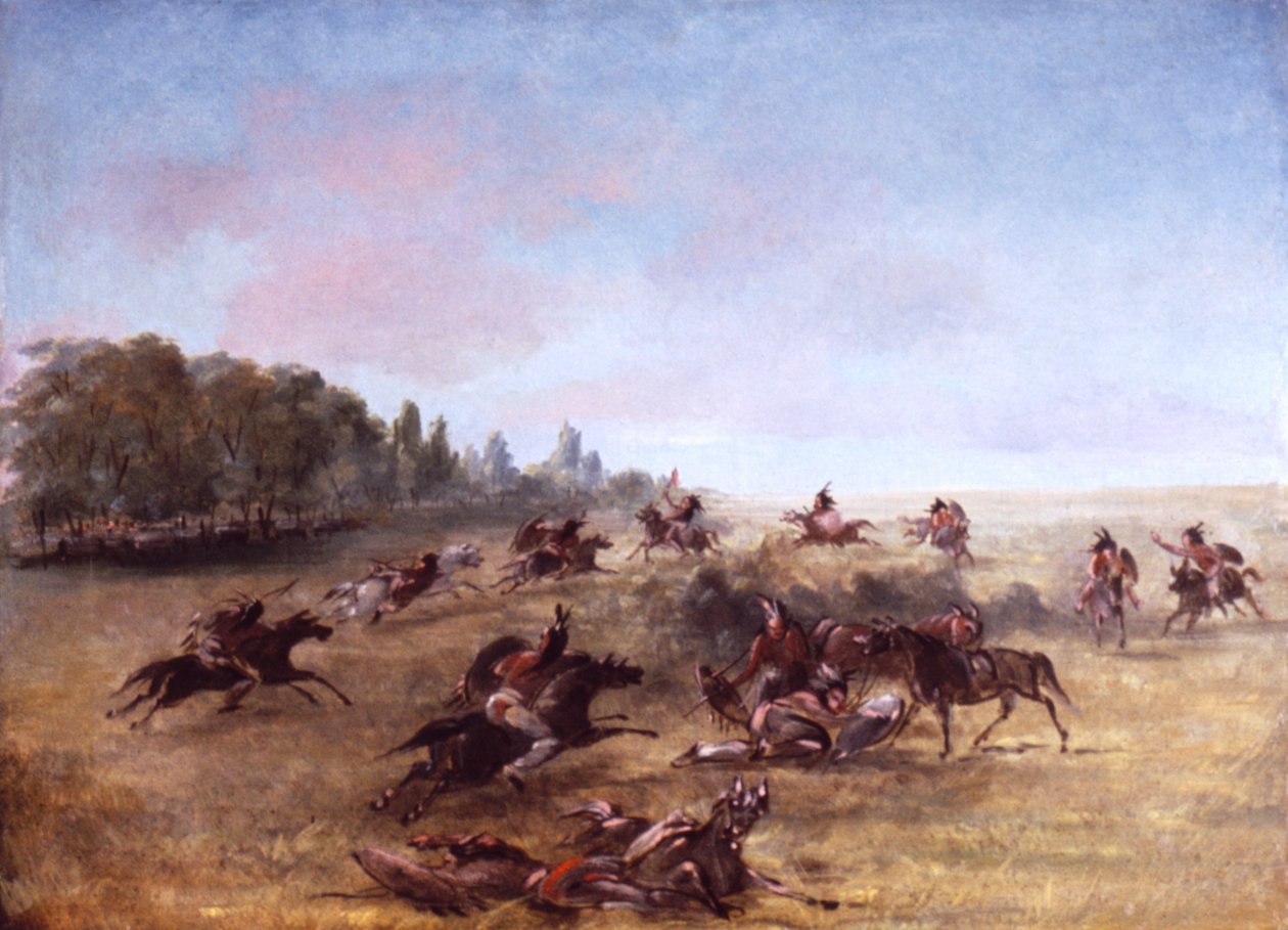 حفلة حرب محمولة تجوب الغابة ، 1846-1848. بواسطة جورج كاتلين