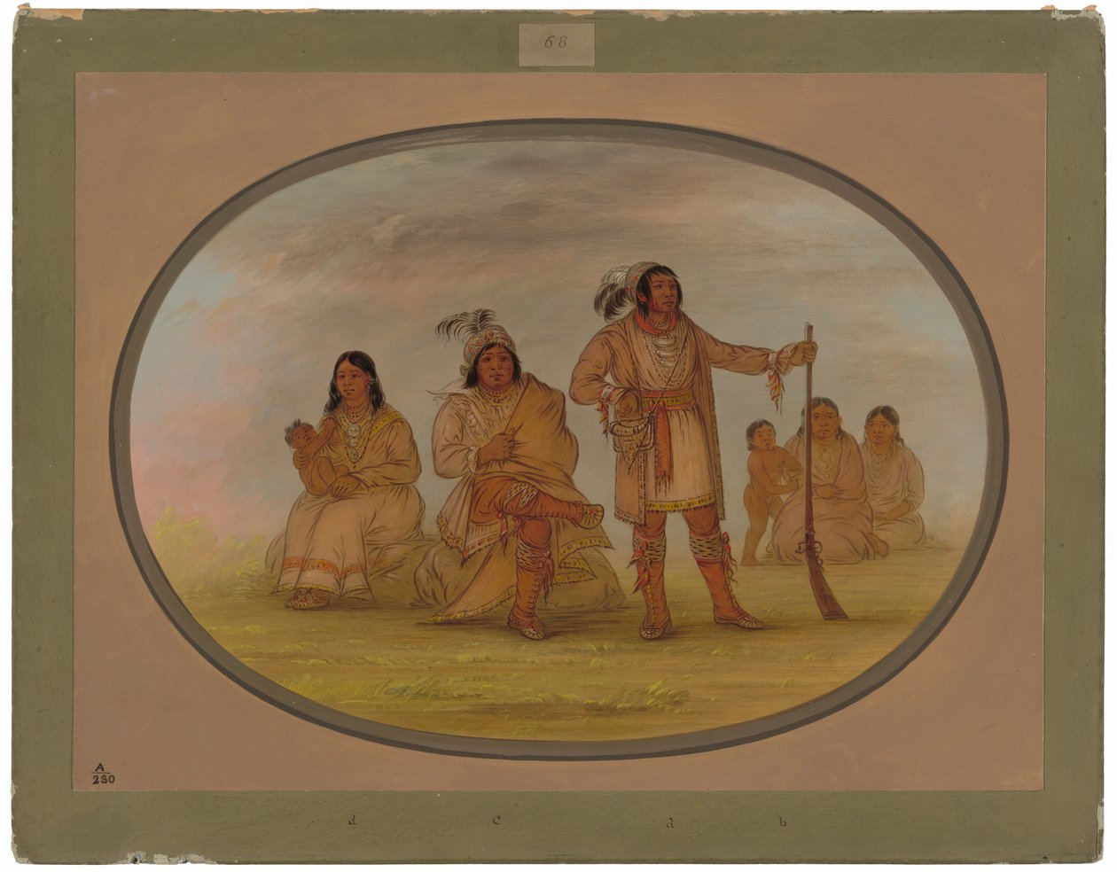 Osceola وأربعة هنود سيمينولي بواسطة جورج كاتلين