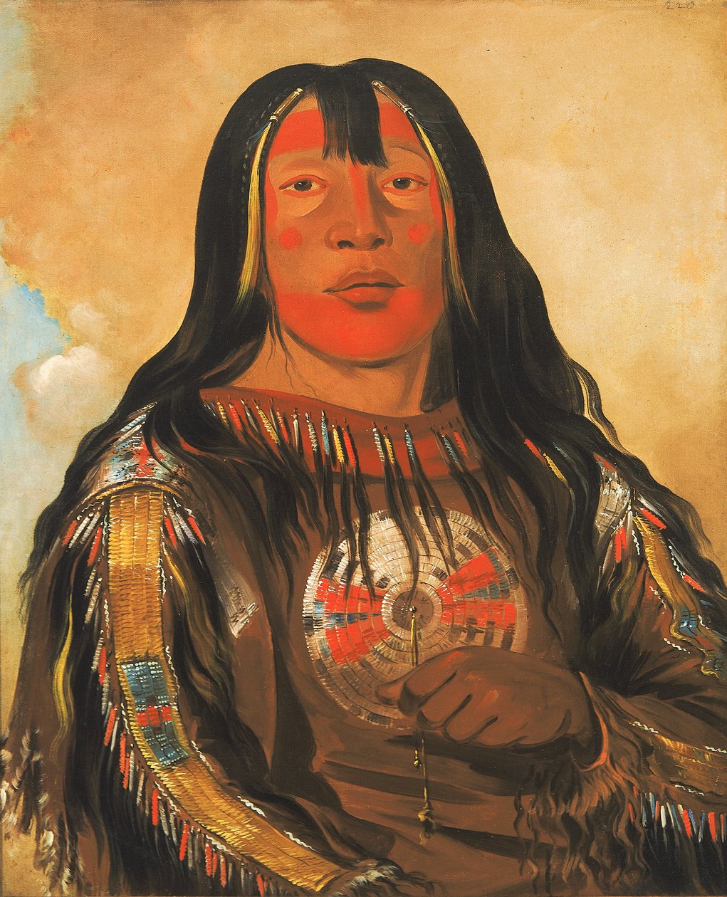 Peh-tó-pe-kiss ، أضلاع النسر ، رئيس Piegan ، 1832. بواسطة جورج كاتلين