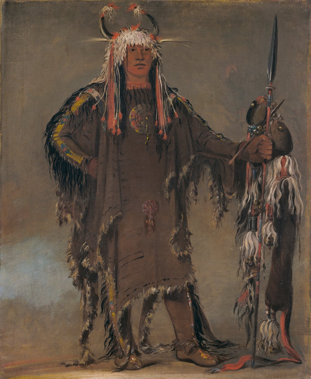 Peh-tó-pe-kiss ، أضلاع النسر ، رئيس Piegan ، 1832. بواسطة جورج كاتلين