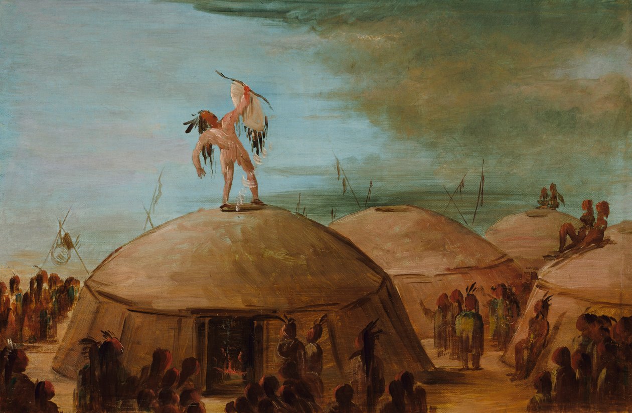 هطول الأمطار بين الماندان ، 1837-1839. بواسطة جورج كاتلين