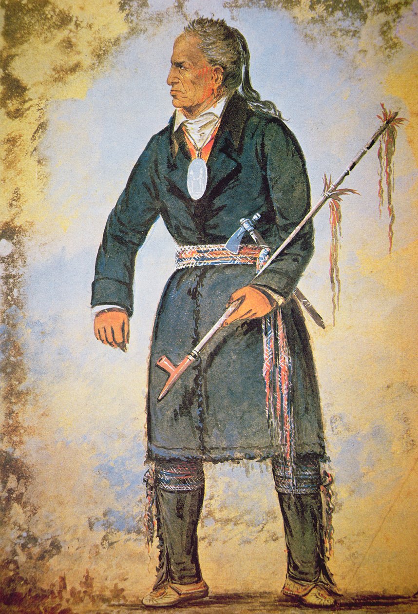 سترة حمراء (1756-1830) (ألوان مائية على ورق) بواسطة جورج كاتلين