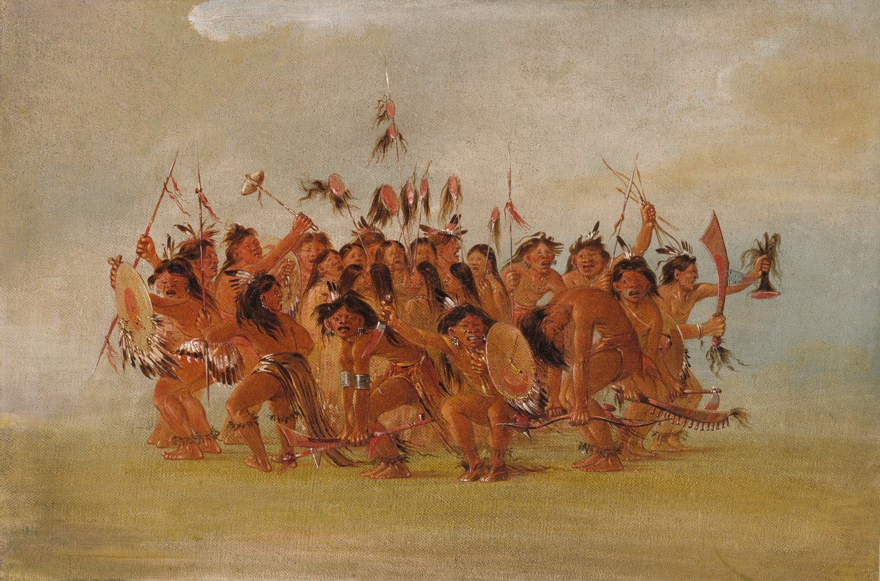رقصة فروة الرأس ، مصب نهر تيتون ، 1835-1837. بواسطة جورج كاتلين