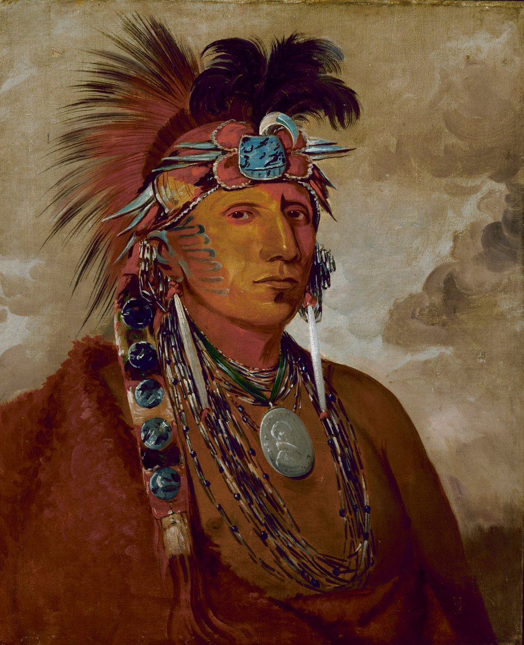 Shó-me-kós-see، The Wolf، a Chief، 1832. بواسطة جورج كاتلين