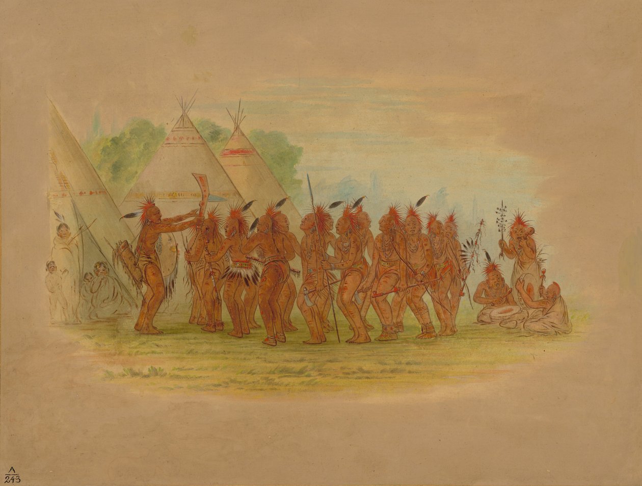رقصة العبيد - Saukie ، 1861. بواسطة جورج كاتلين