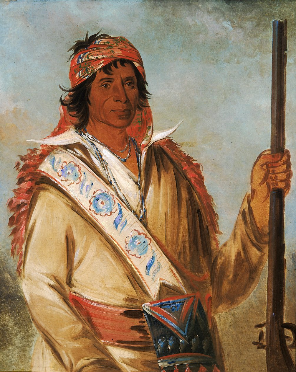 Steeh-tcha-kó-me-co ، الملك العظيم المسمى بن بيريمان ، رئيس ، 1834. بواسطة جورج كاتلين
