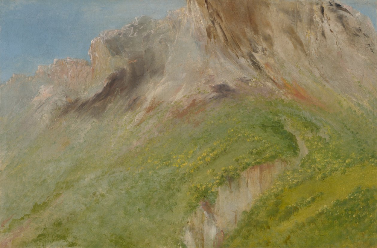 Ta-wa-que-nah ، أو جبل روكي ، بالقرب من قرية كومانتش ، 1834-1835. بواسطة جورج كاتلين