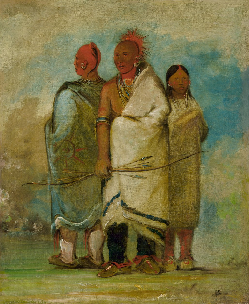 ثلاثة من الهنود الثعلب ، 1837-1839. بواسطة جورج كاتلين