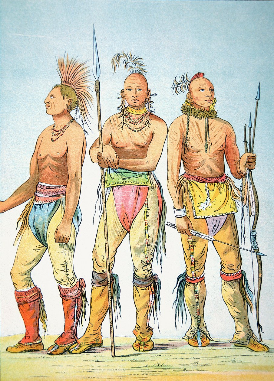 Three Osage Braves بواسطة جورج كاتلين
