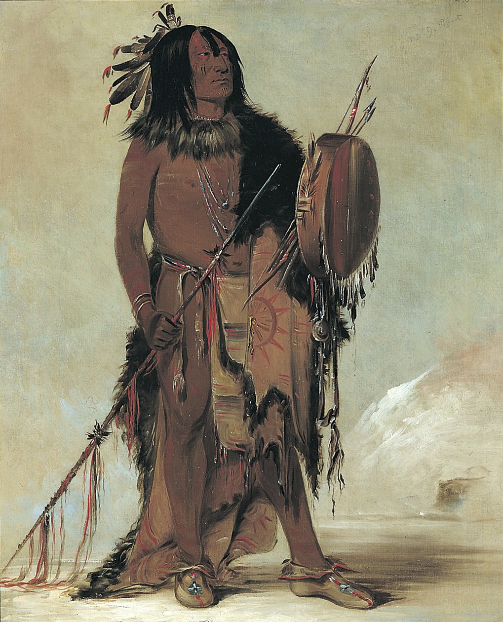 Wún-nes-tou ، White Buffalo ، رجل الطب المسن 1832. بواسطة جورج كاتلين