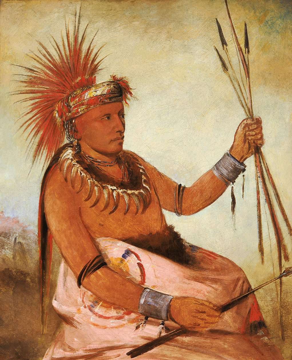 Wos-cóm-mun ، رجل مشغول ، شجاع 1832. بواسطة جورج كاتلين